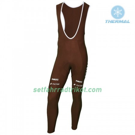 Lang Trägerhose 2018 AG2R La Mondiale Winter Thermal Fleece N002
